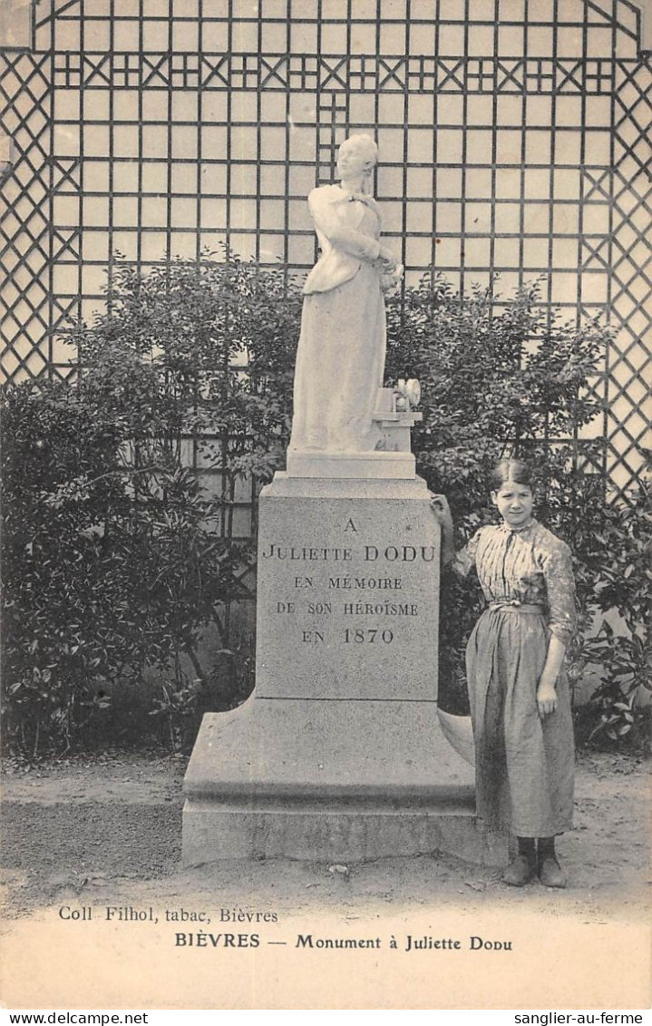 CPA 91 BIEVRES / MONUMENT A JULIETTE DODU - Bievres