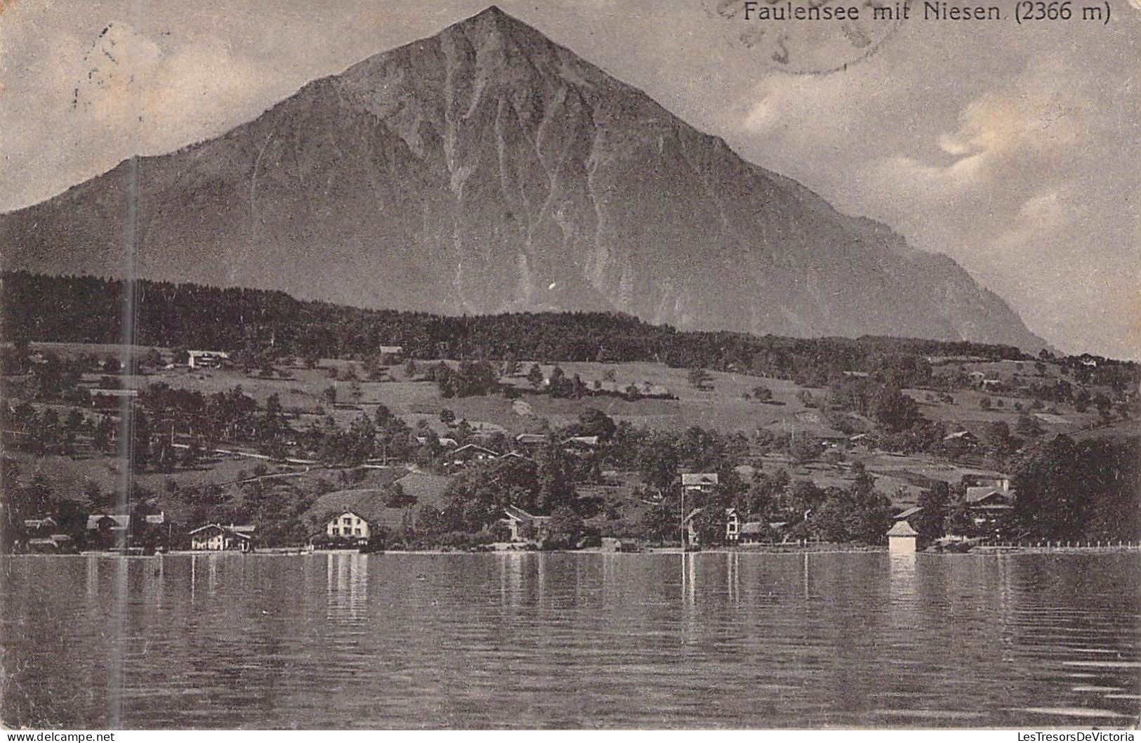 SUISSE - Faulensee Mit Niesen ( 2366 ) - Edition Photoglob - Zurich - Carte Postale Ancienne - Lens