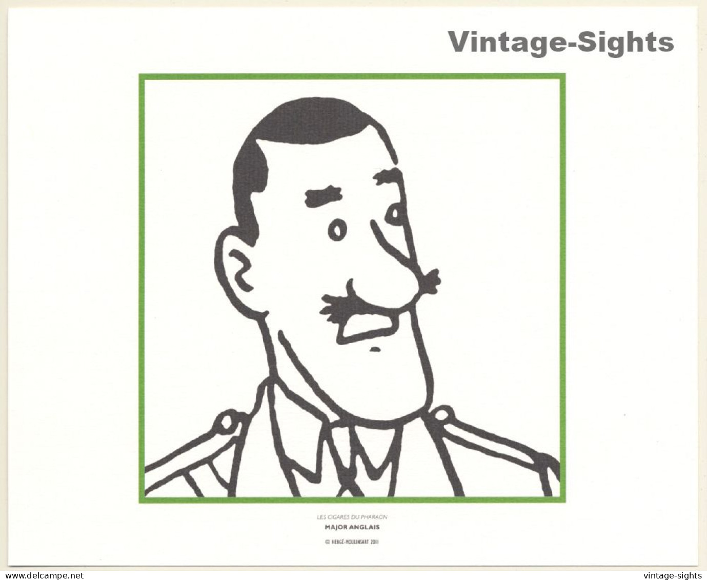 Tintin: Les Cigares Du Pharaon - Major Anglais (Lithography Hergé Moulinsart 2011) - Sérigraphies & Lithographies