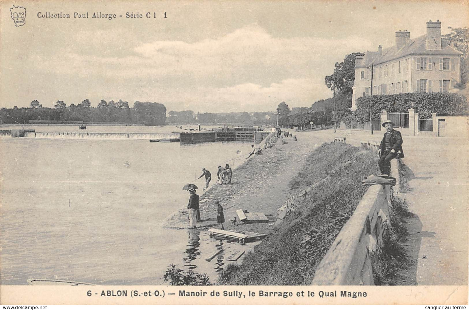 CPA 94 ABLON / MANOIR DE SULLY / LE BARRAGE / QUAI MONGE - Ablon Sur Seine