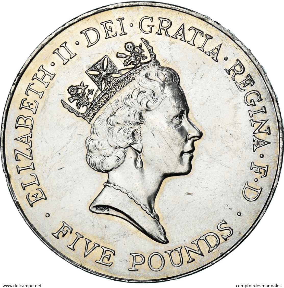 Monnaie, Grande-Bretagne, Elizabeth II, 5 Pounds, 1996, TTB+, Argent, KM:974a - 5 Pounds