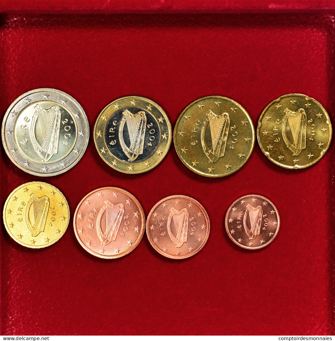 République D'Irlande, Euro-Set, 2004, Série De 8 Pièces Euro., SPL - Ireland