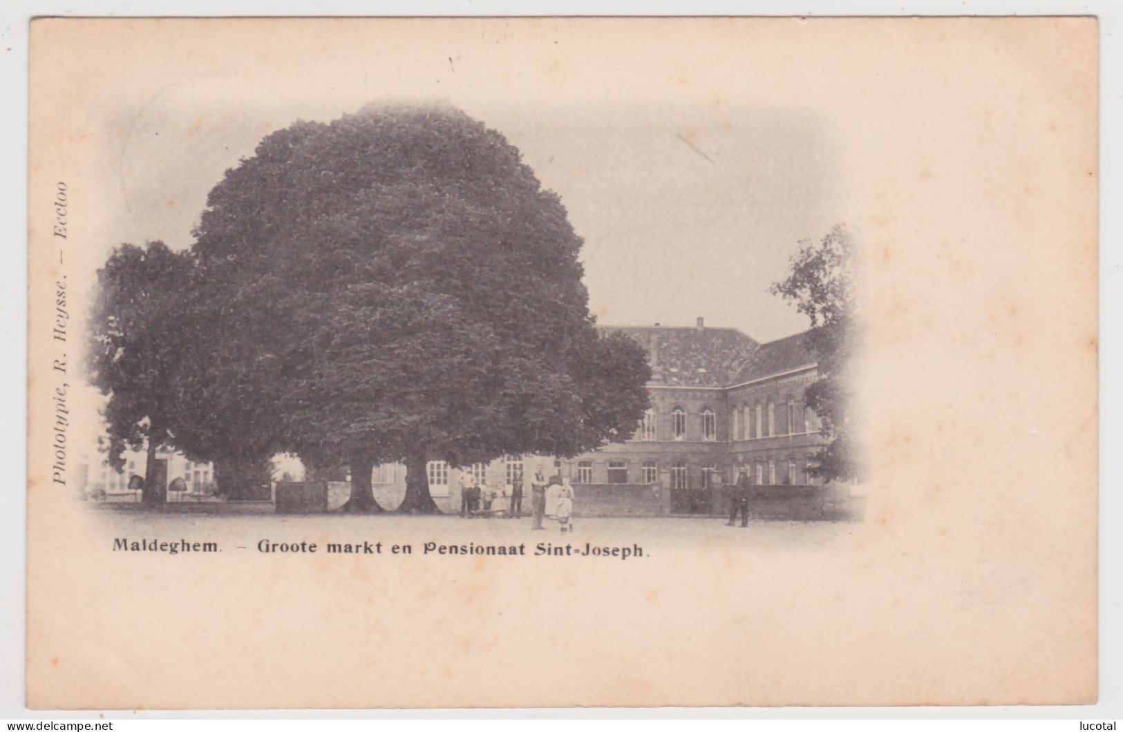 Maldeghem - Maldegem - Grote Markt En Pensionaat Sint Joseph - Uitg. R. Heysse (Eeklo). - Maldegem