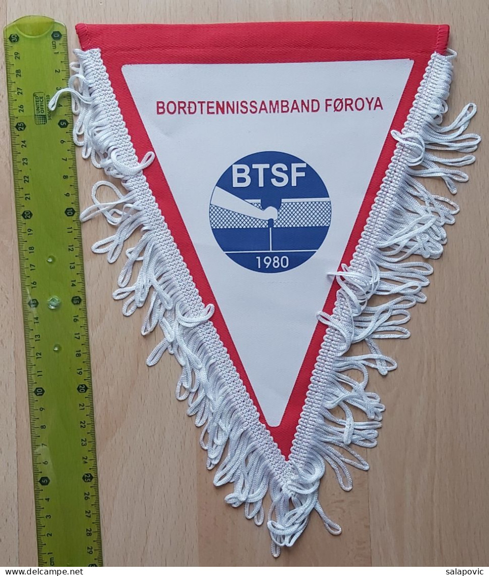 BTSF Borðtennissamband Føroya Club Faroe Islands Table Tennis Association PENNANT, SPORTS FLAG ZS 4/11 - Tischtennis