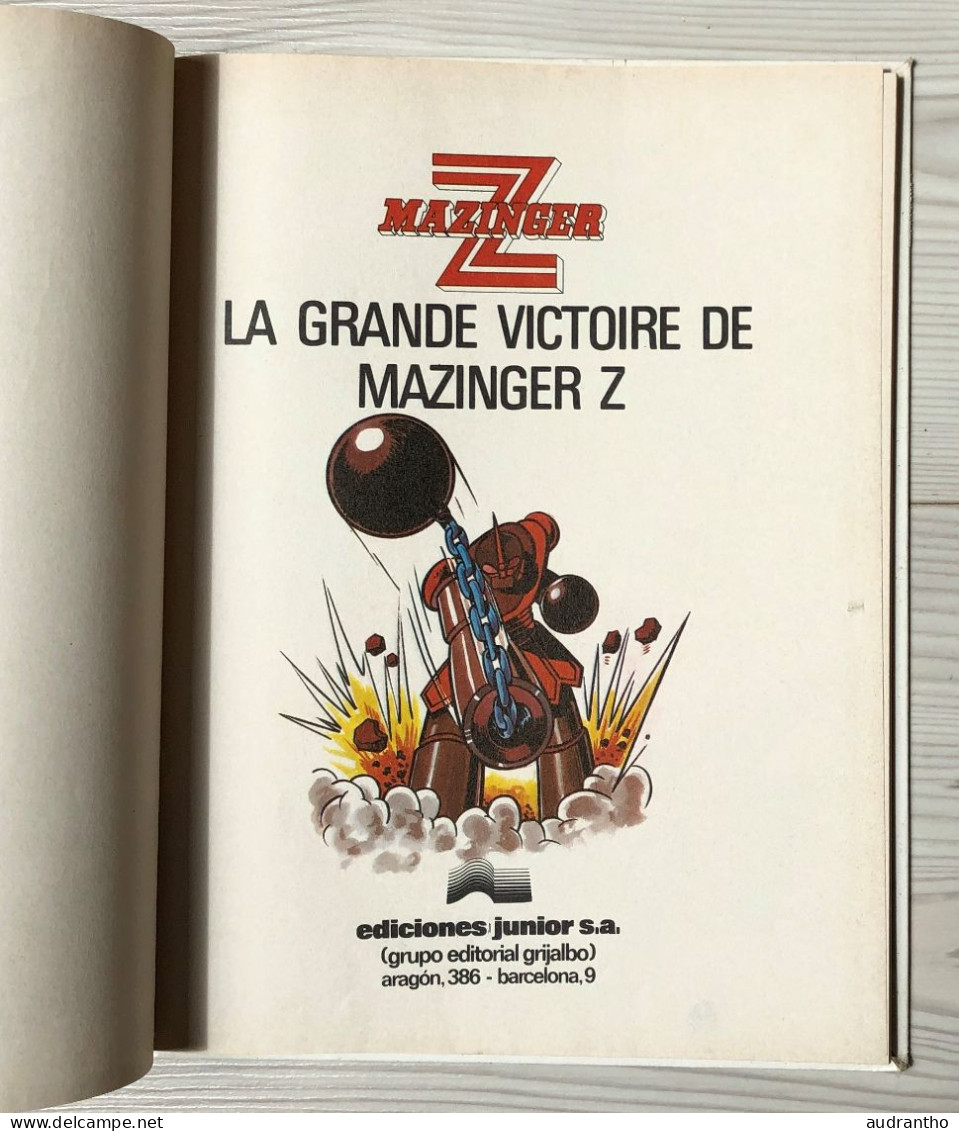 BD  GOLDORAK La Grande Victoire De Mazinger Z - Sammlungen