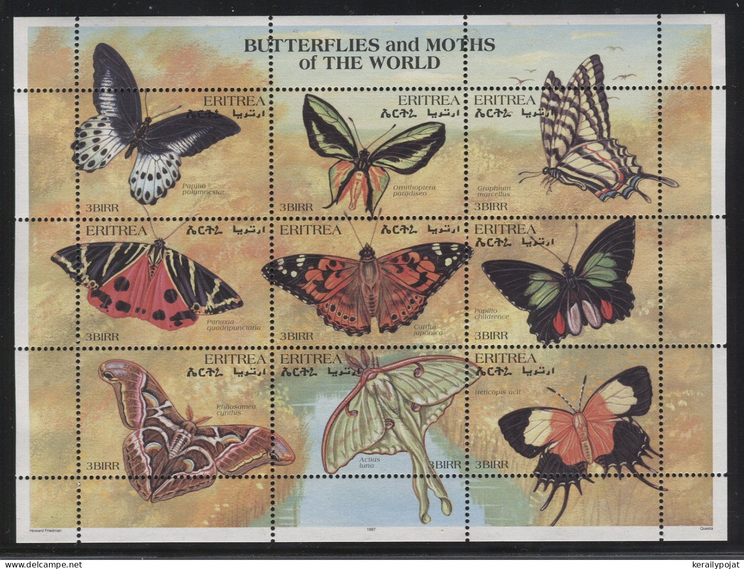 Eritrea - 1997 Butterflies Kleinbogen (1) MNH__(THB-2180) - Erythrée