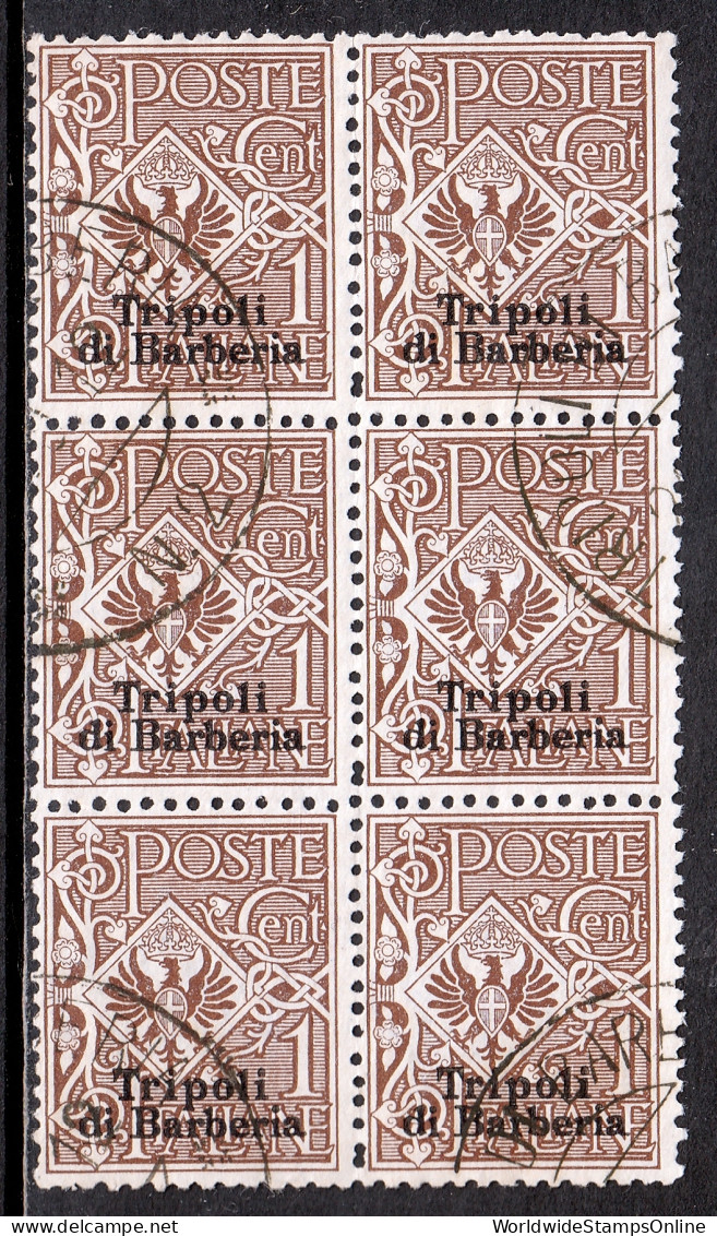 Italy (Offices In Tripoli) - Scott #2 - Blk/6 - Used - See Desc. - SCV $18 - Autres & Non Classés