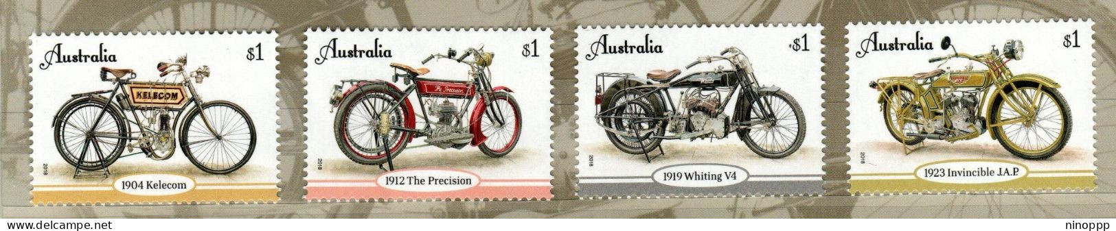 Australia ASC 3588-91  2018 Vintage Motorcycles,Mint Never Hinged - Other & Unclassified