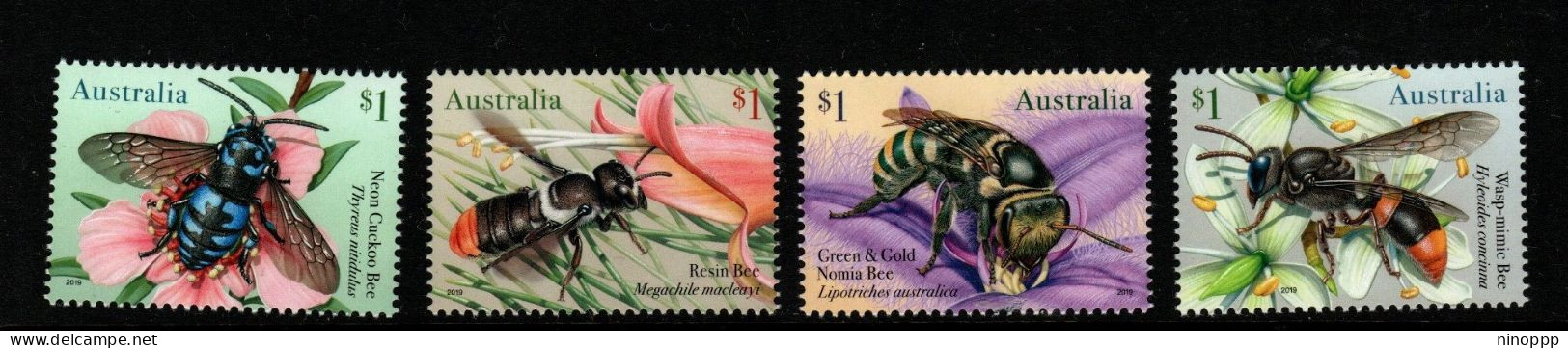 Australia ASC 3648-51  2019 Native Bees,mint Never Hinged - Autres & Non Classés