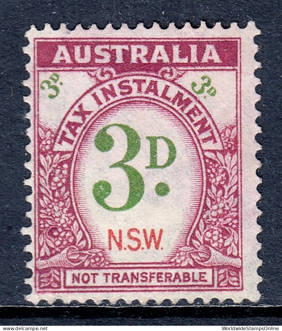 New South Wales - 3d Tax Instalment Revenue - Barefoot 2012 #3 - CV £10 - Other & Unclassified