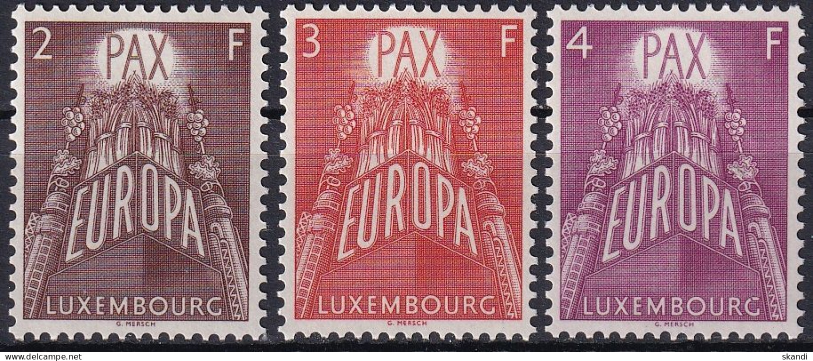 LUXEMBURG 1957 Mi-Nr. 572/74 ** MNH - CEPT - 1957