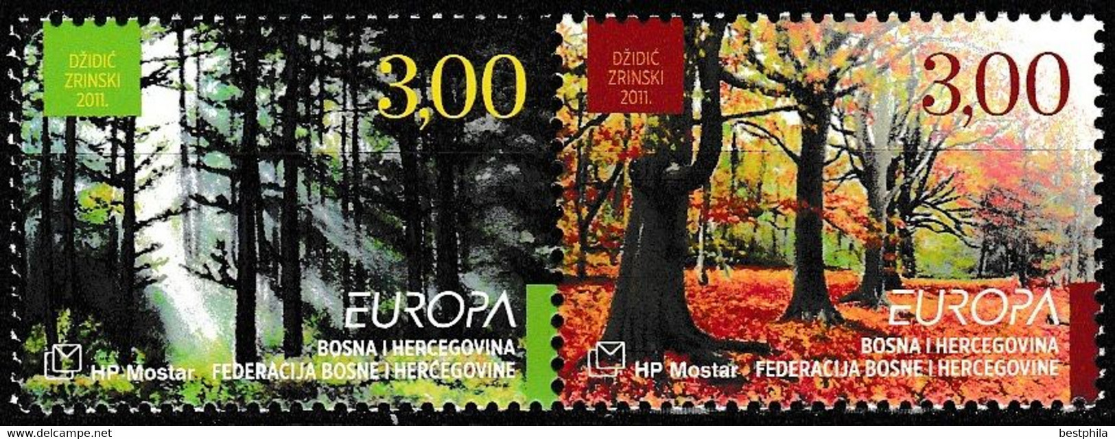 Europa Cept - 2011 - Bosnia And Herzegovina - (Forests) ** MNH - 2011