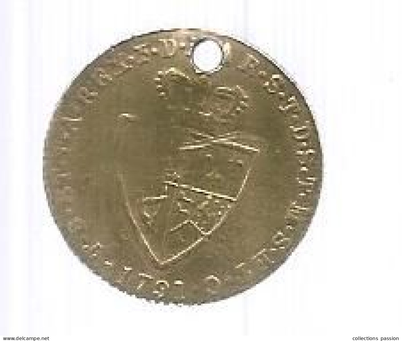 JC,  Jeton , Grande Bretagne , Great Britain , Token , 1791 ,GEORGIUS III GRATIA,  2 Scans - Royal/Of Nobility