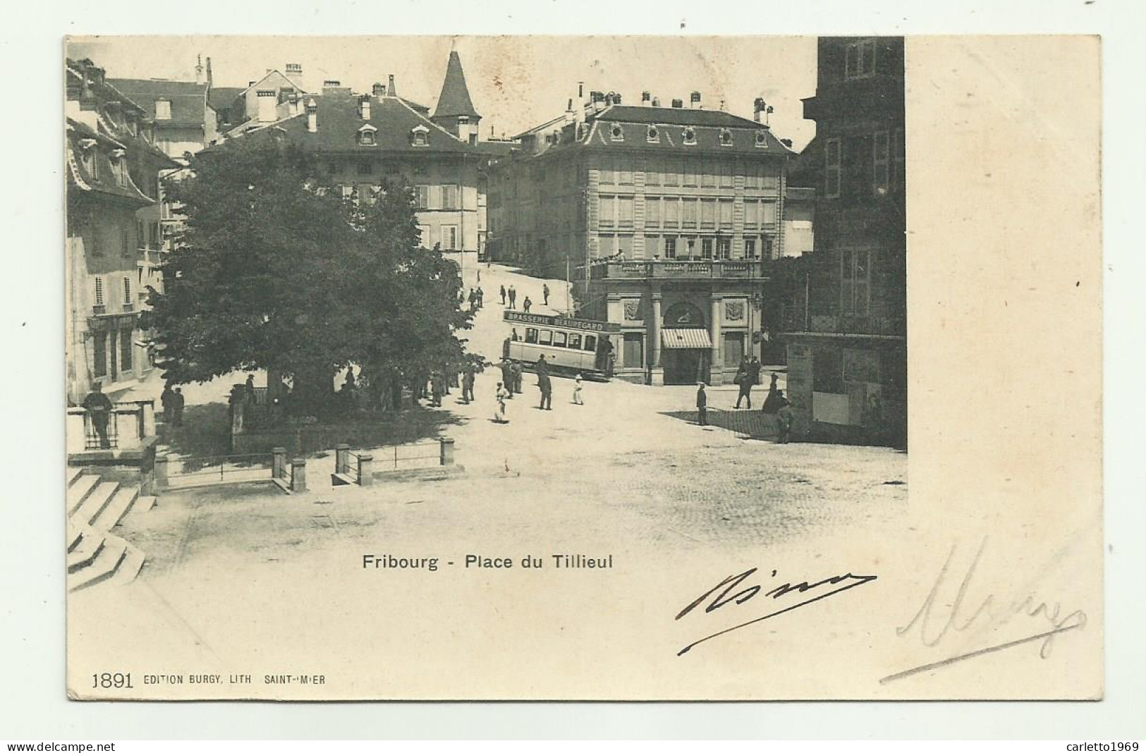 FRIBOURG - PLACE DU TILLIEUL  VIAGGIATA FP - Fribourg