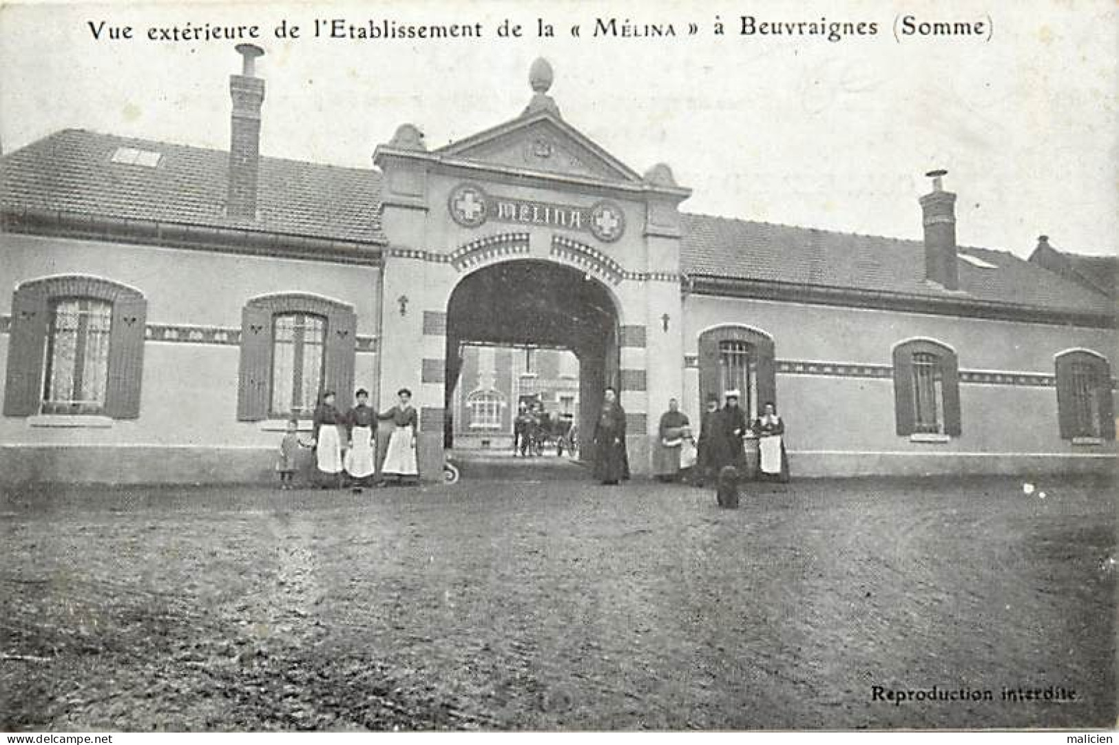 - Somme -ref-C455- Beuvraignes - Etablissement De La "melina " - Vue Exterieure - - Beuvraignes