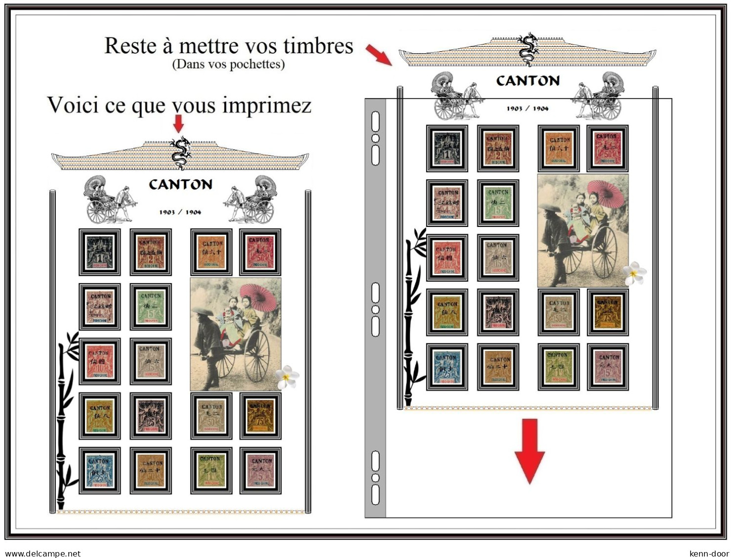 Album de timbres à imprimer   CANTON