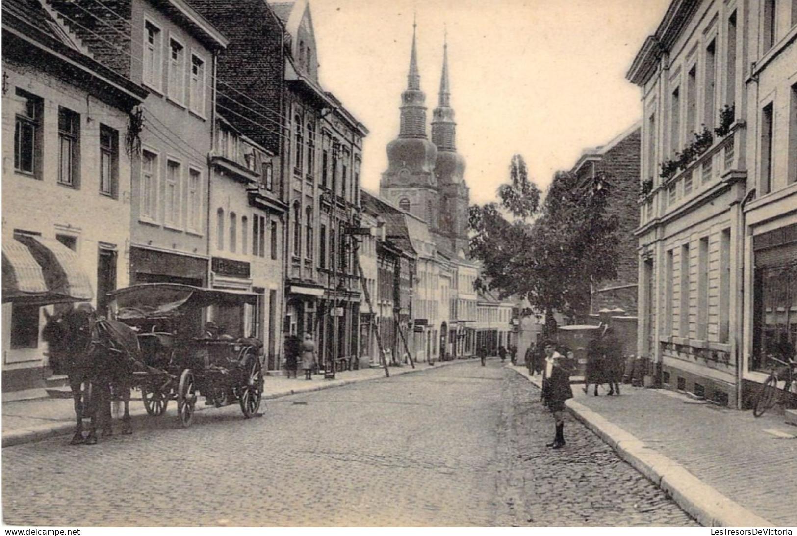 Belgique - Eupen - Rue Du Couvent - Edit. L. Franssen - Animé - Attelage - Carte Postale Ancienne - Borgworm