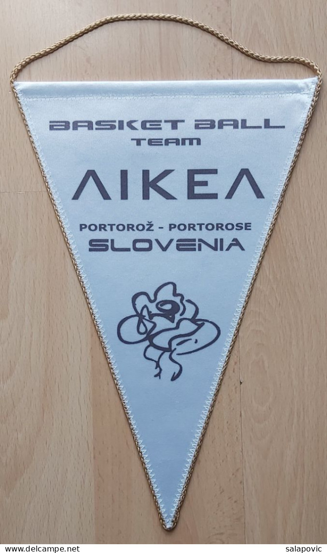 Basketball Team ΛΙΚΕΛ Portoroz Slovenia PENNANT, SPORTS FLAG ZS 4/14 - Apparel, Souvenirs & Other