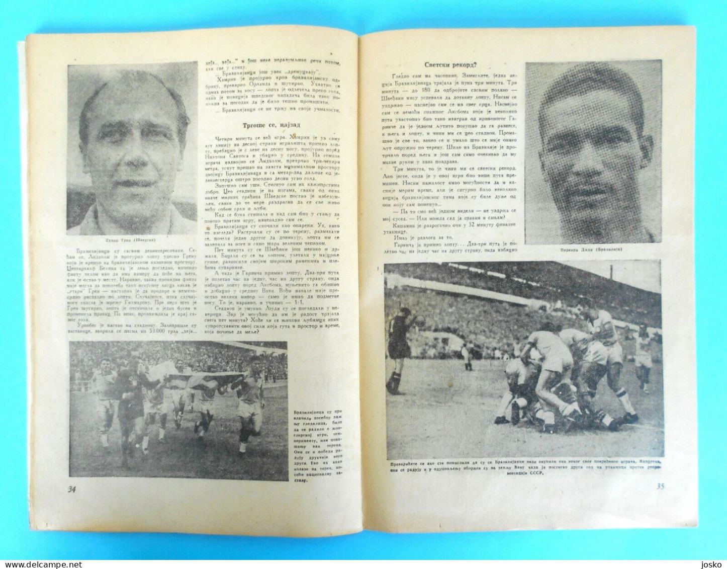 FIFA WORLD CUP 1958 - Yugoslav vintage football programme * England Scotland Northern Ireland Wales Germany Mexico PELE