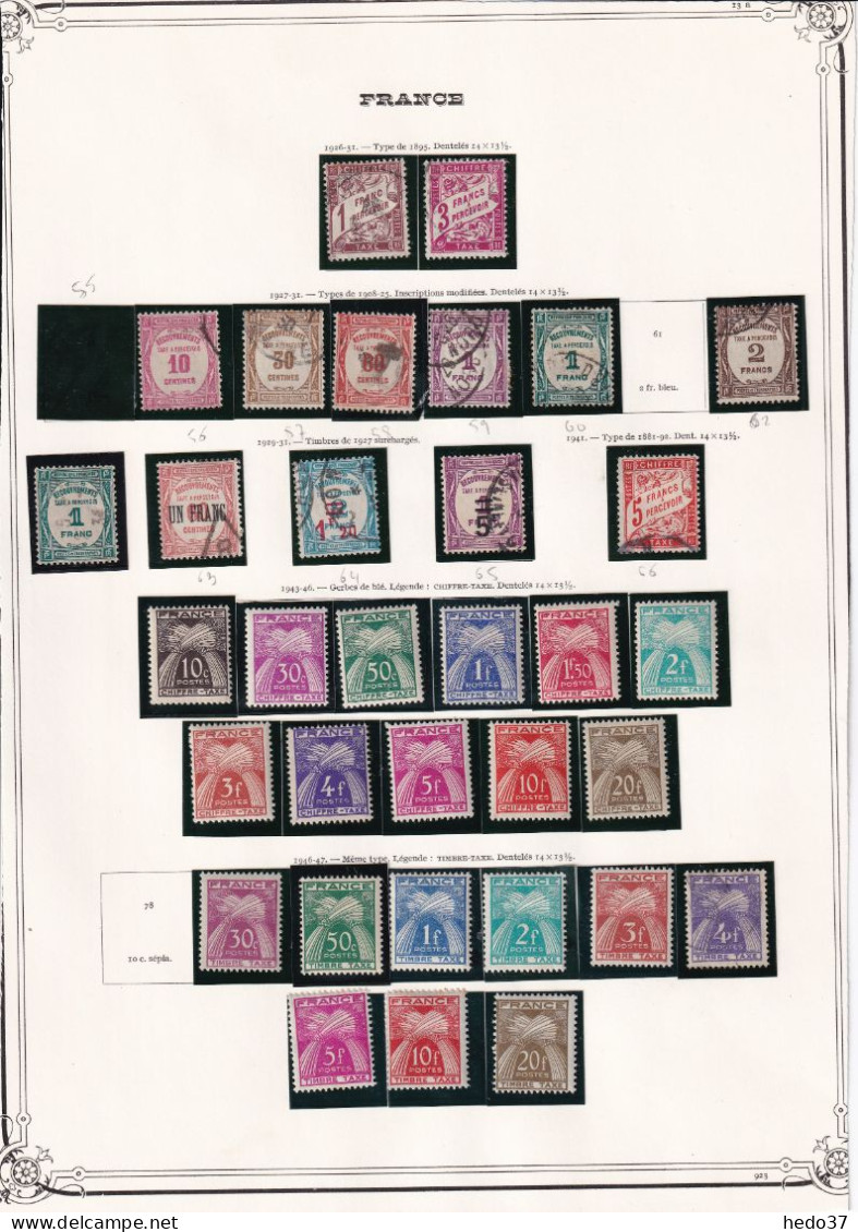 France Collection Timbres Taxes - B/TB - Autres & Non Classés