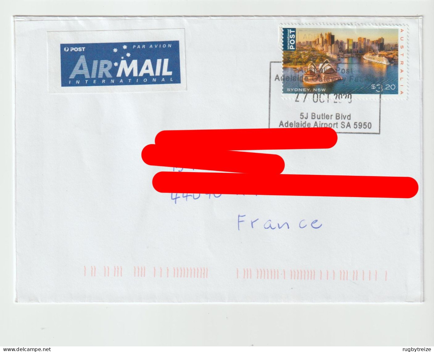 6192 Lettre Cover AUSTRALIE AUSTRALIA 2020 - ADELAIDE AIRPORT Sydney NSW 3,20 $ Butler Blvd Air Mail - Marcophilie