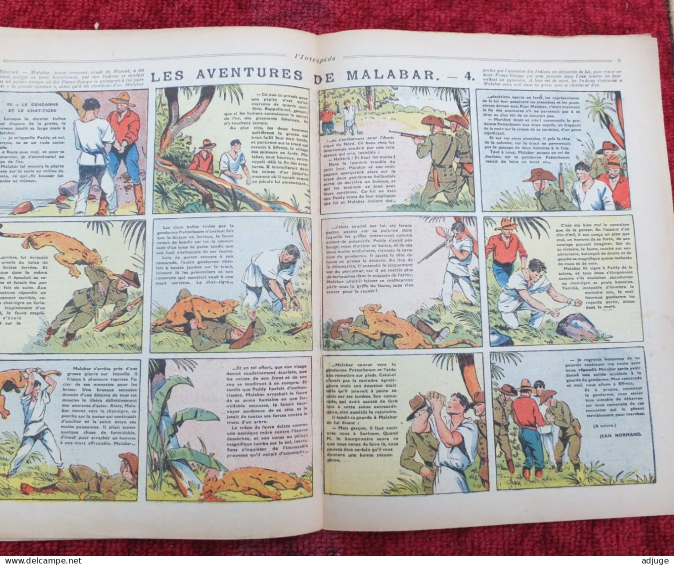 L'INTRÉPIDE -  N° 1369 * 15 Novembre 1936 * AVENTURES- SPORTS-VOYAGES - INONDATION SOUS LES TROPIQUES* 9 Scans* - L'Intrépide