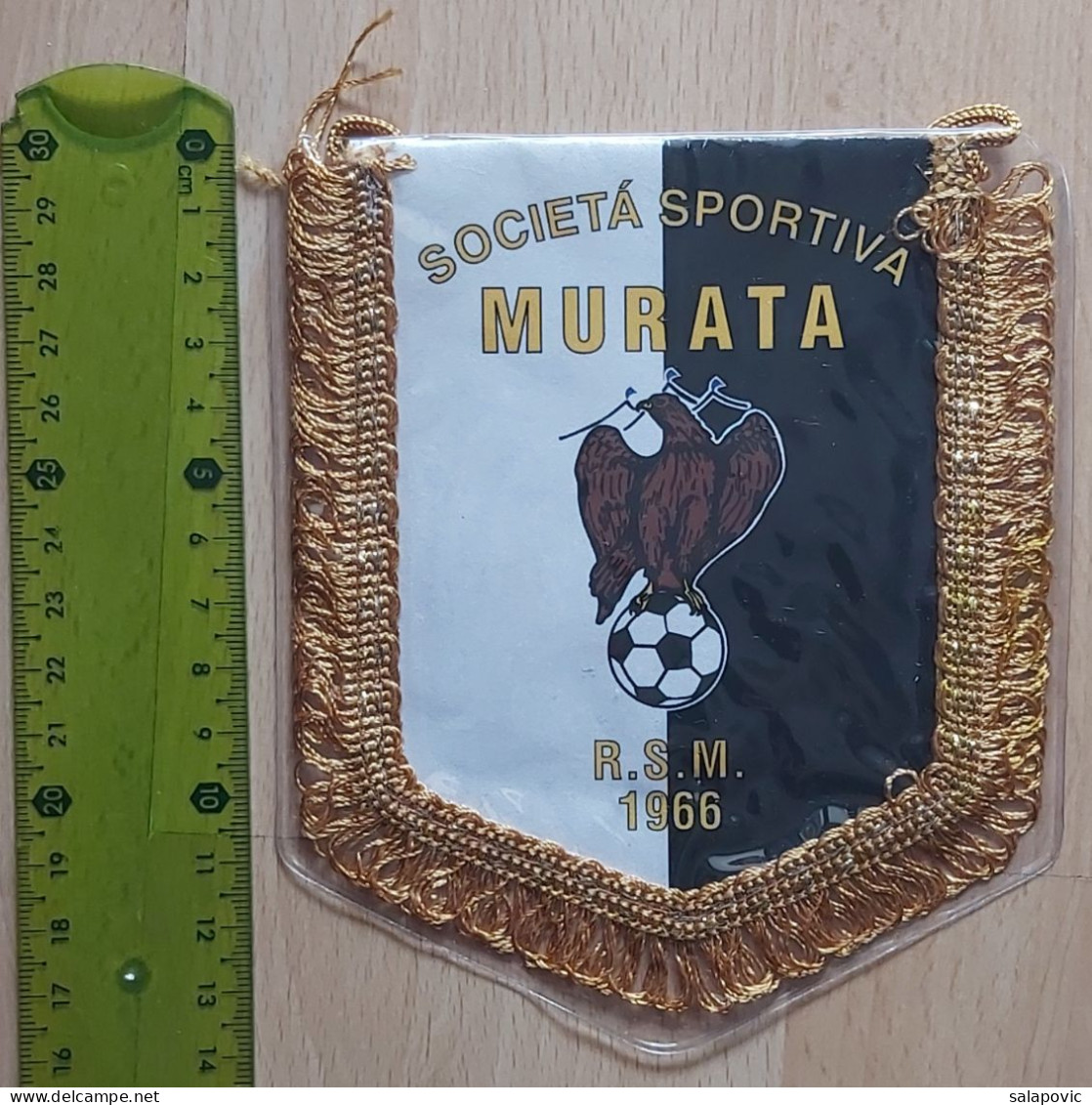 Società Sportiva Murata San Marino Football club soccer Fussball Calcio Futebol  PENNANT, SPORTS FLAG ZS 3/6 - Habillement, Souvenirs & Autres