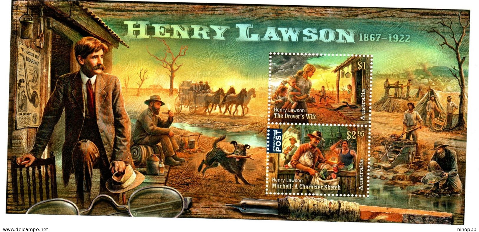 Australia ASC 3487MS 2017 Henry Lawsons,miniature Sheet,mint Never Hinged - Autres & Non Classés