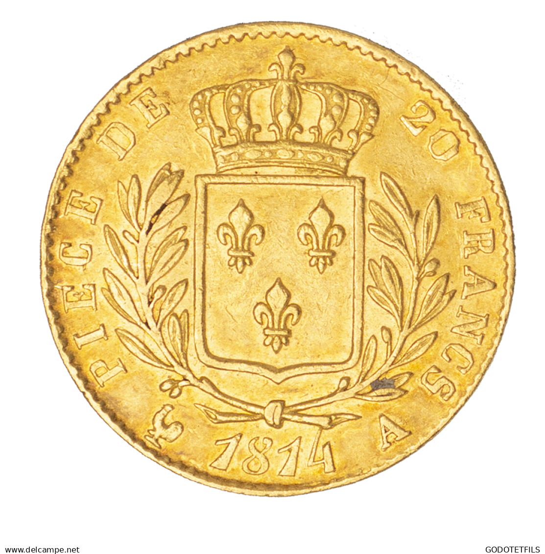 Louis XVIII-20 Francs 1814 Paris - 20 Francs (gold)