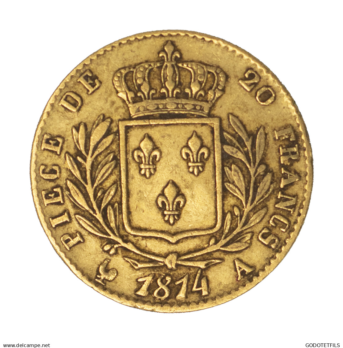 Louis XVIII-20 Francs 1814 Paris - 20 Francs (gold)