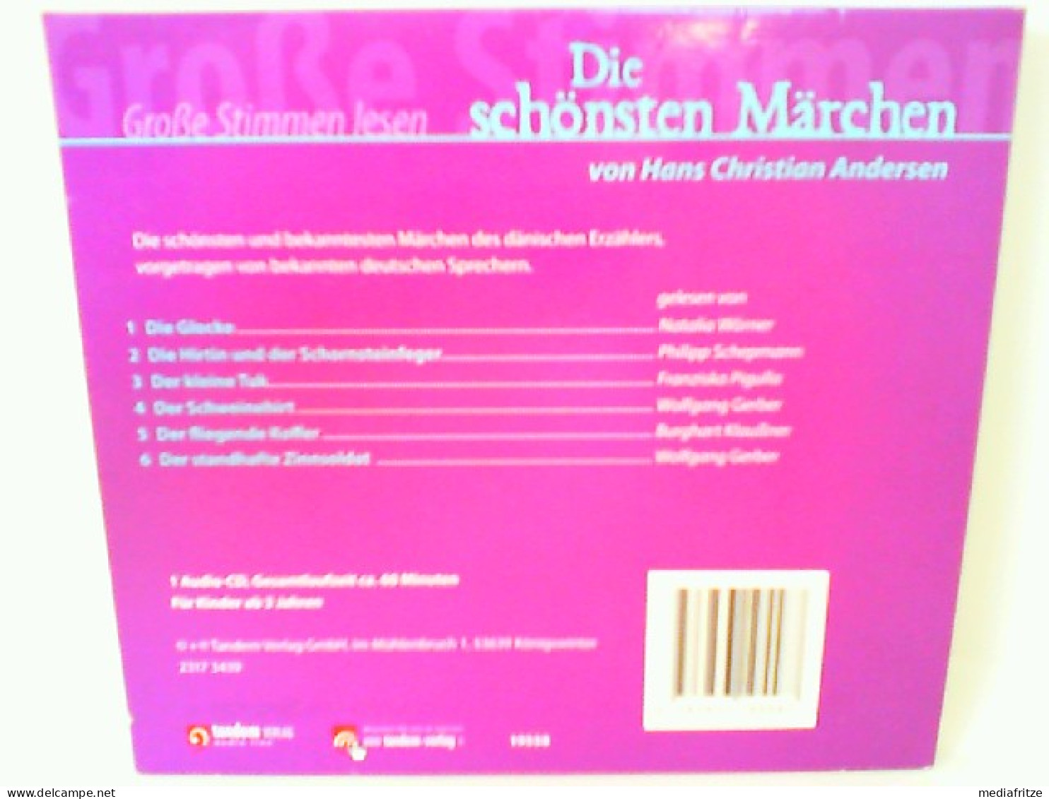 Die Schönsten Märchen Von Hans Christian Andersen Gelesen Von Natalia Wörner Und Philipp Schepmann Für Kinder - Other Audio Books