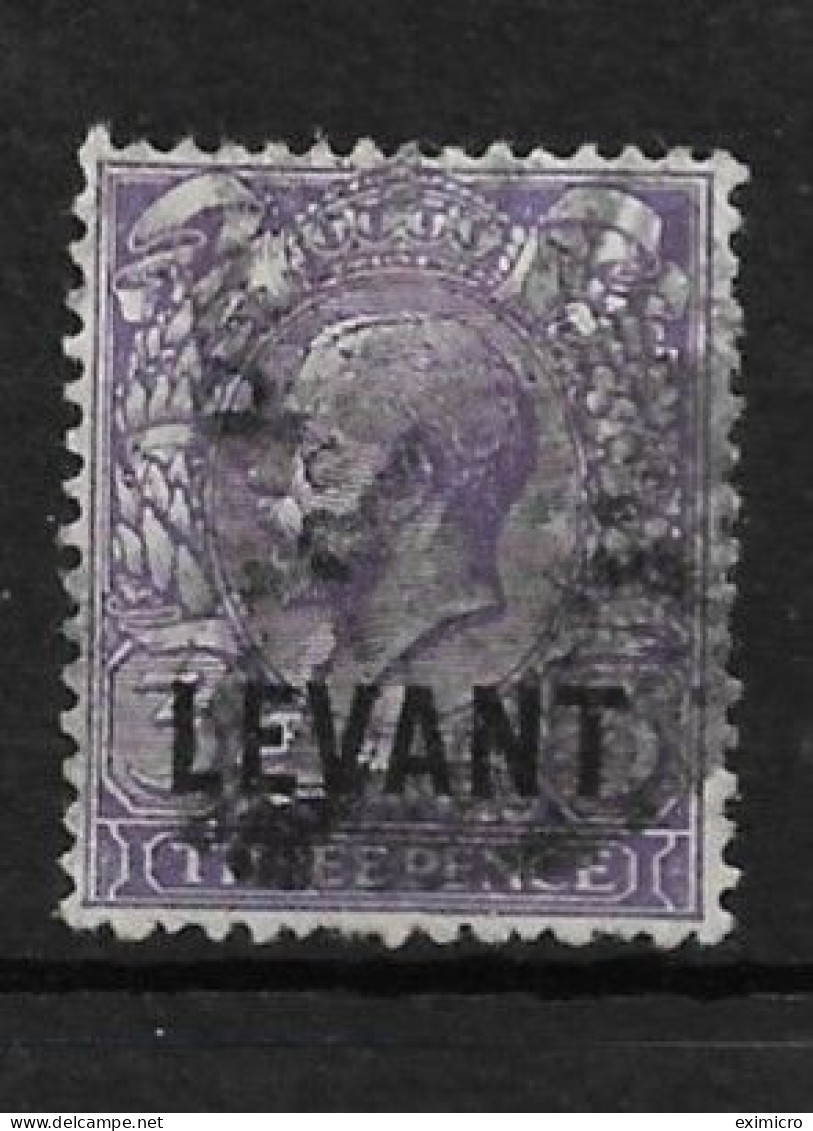 BRITISH LEVANT 1921 3d SG L19 GOOD USED Cat £11 - Levante Británica