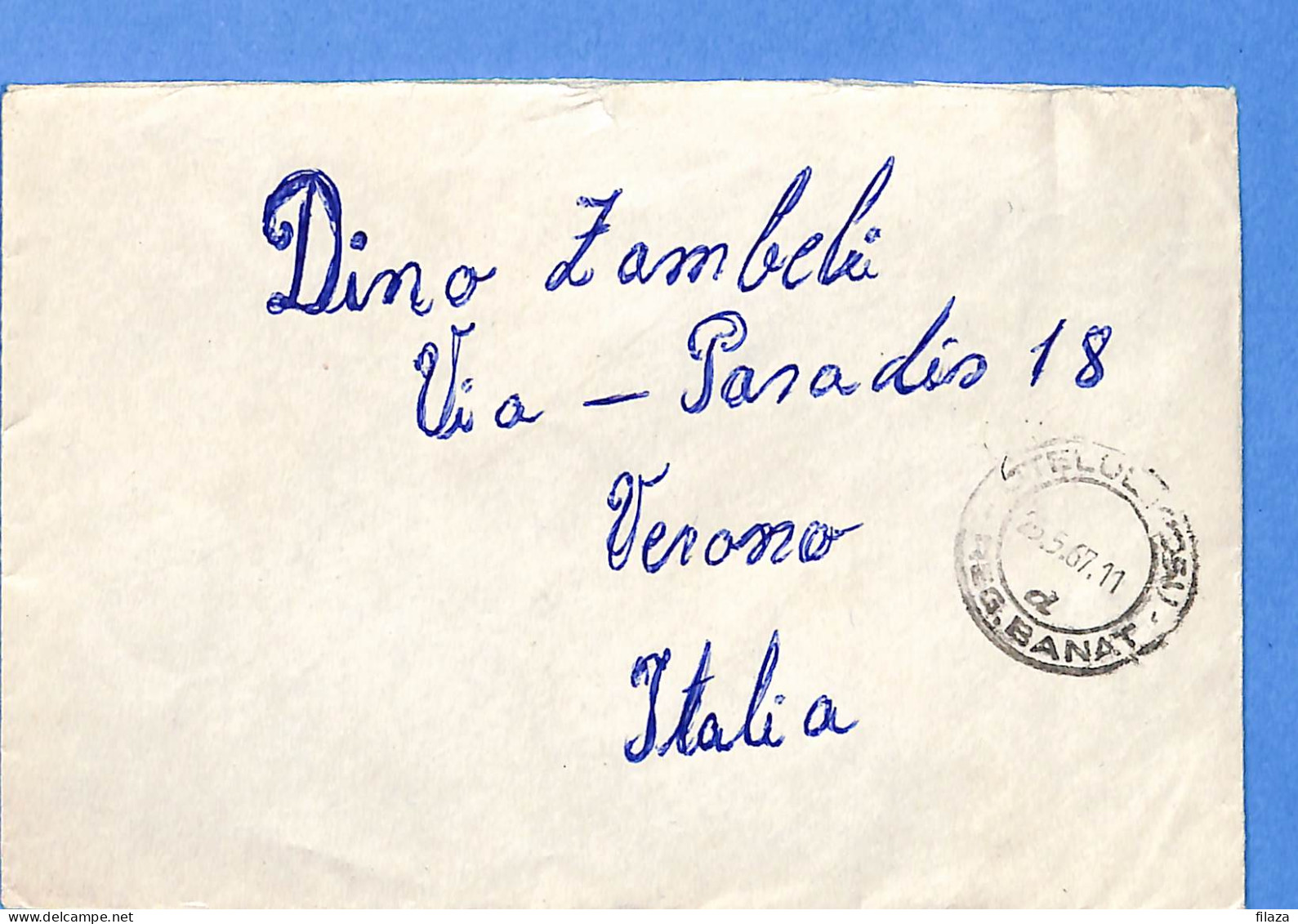 Lettre : Romania To Italy Singer DINO L00136 - Briefe U. Dokumente