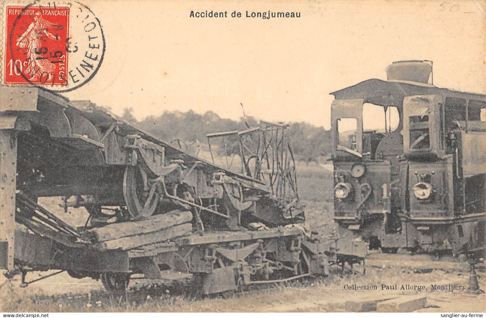 CPA 91 LONGJUMEAU / ACCIDENT DE LONGJUMEAU / TRAIN / CATASTROPE FERROVIAIRE - Longjumeau