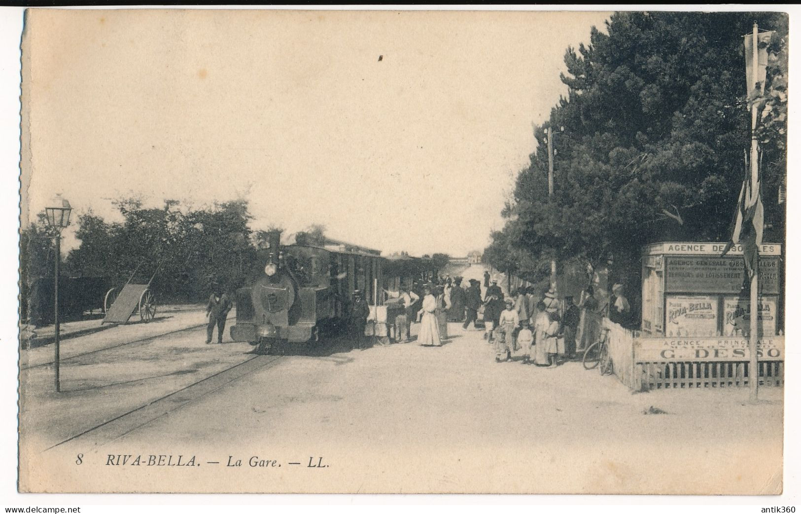 CPA 14 RIVA BELLA La Gare Train En Gare - Riva Bella