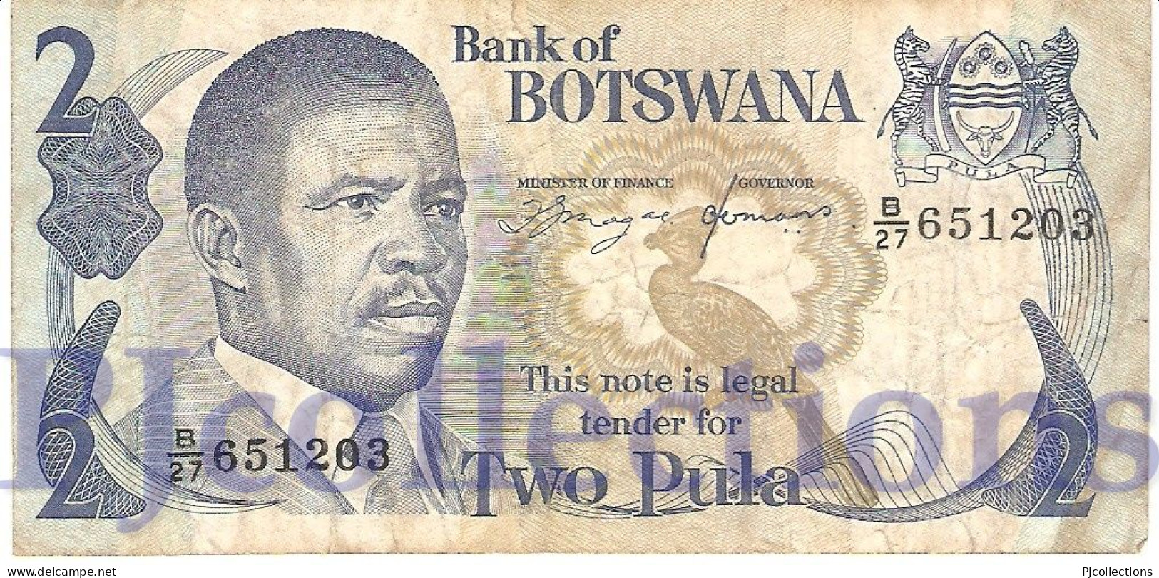 BOTSWANA 2 PULA 1982 PICK 7d VF - Botswana