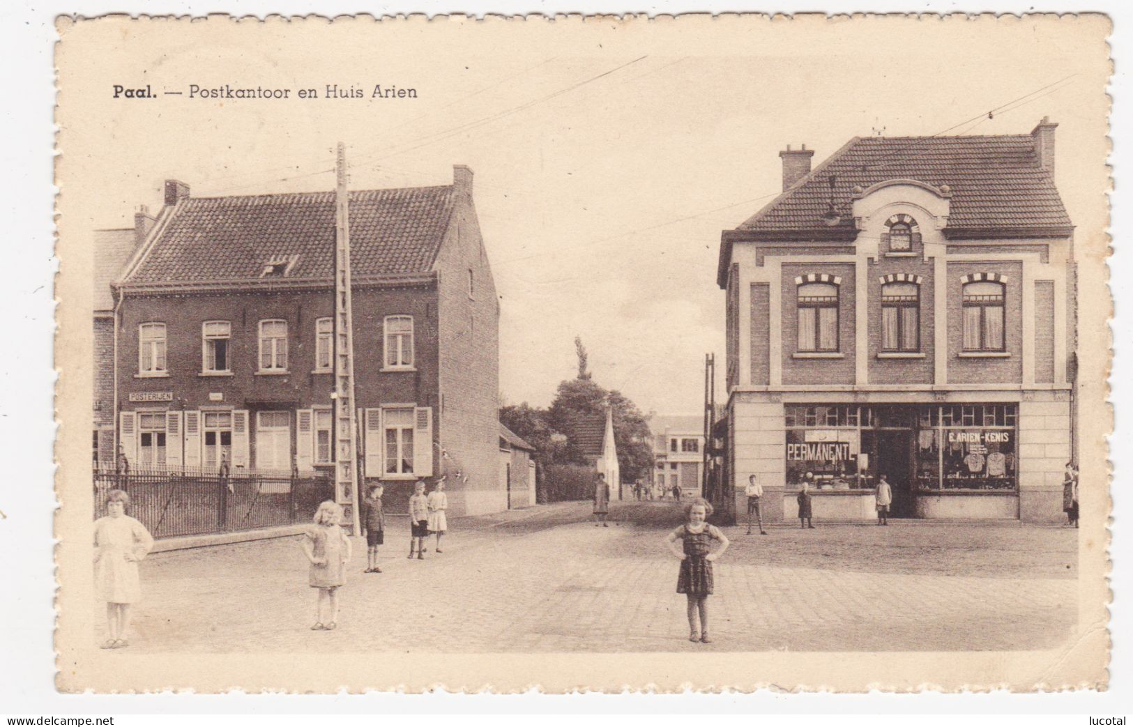 Paal - Postkantoor En Huis Arien - Uitgever Em. Beernaert - Beringen