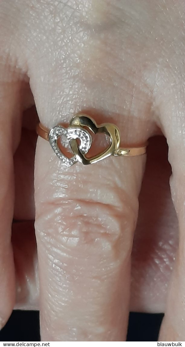 9k 375 Damesring Geelgouden Diamant 54 - Ringe