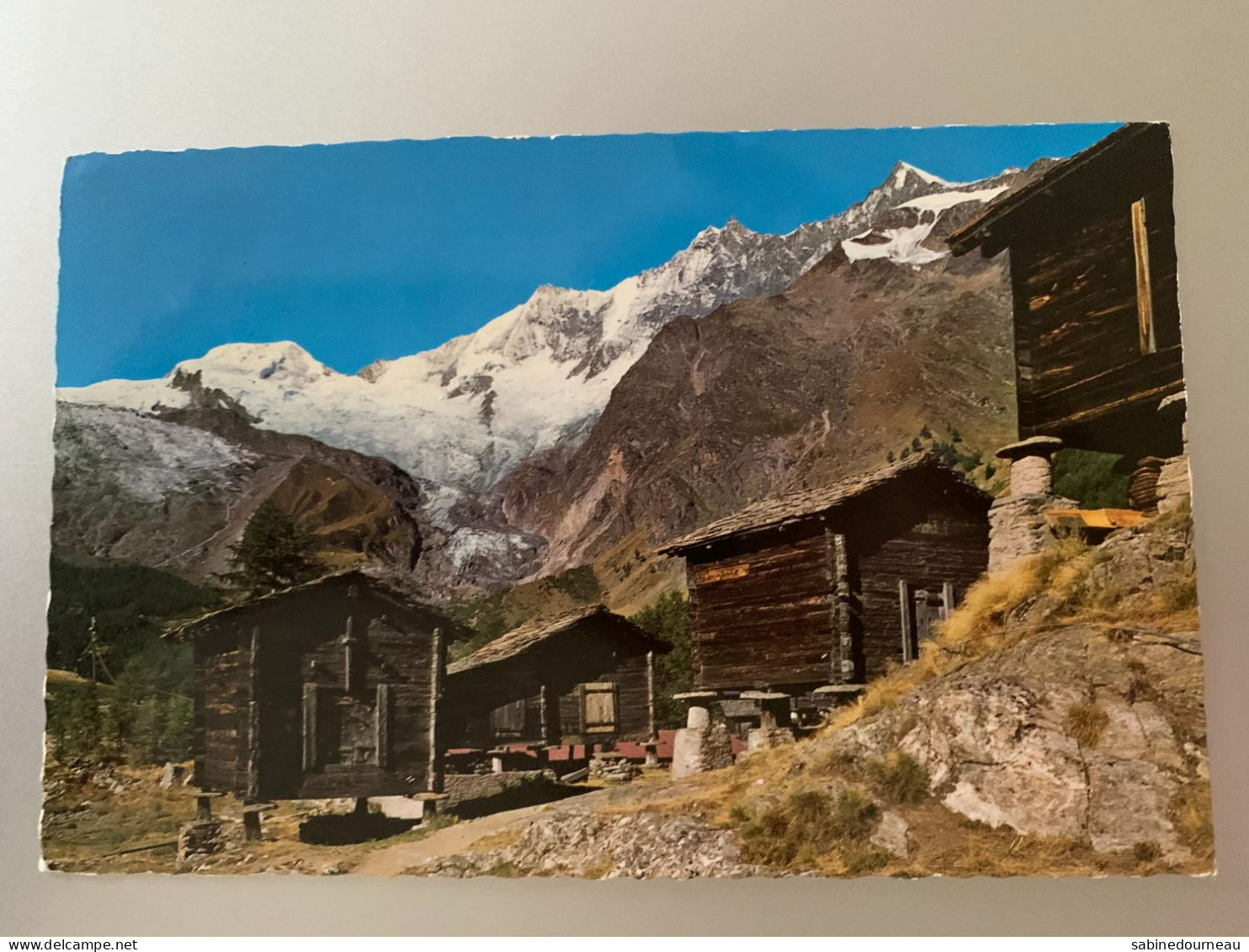 SAAS-FEE MIT FEESLESCHER ALPHUBEL TASCHHORN DOM UND LENZSPITZE SUISSE CPSM FORMAT CPA 1966 - Täsch