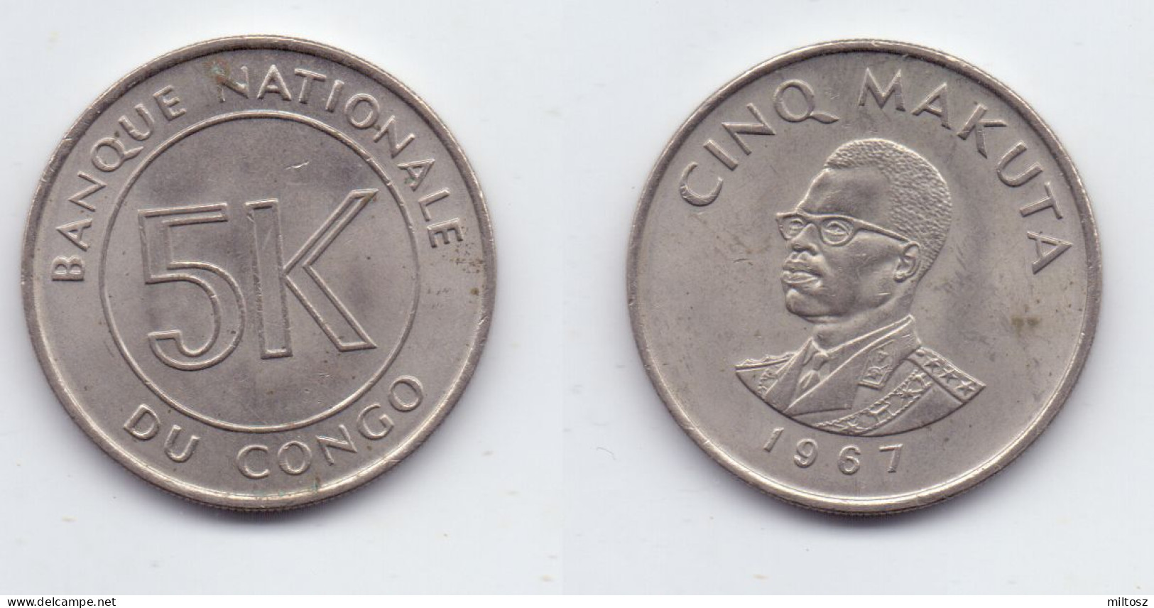 Congo 5 Makuta 1967 - Congo (République Démocratique 1998)