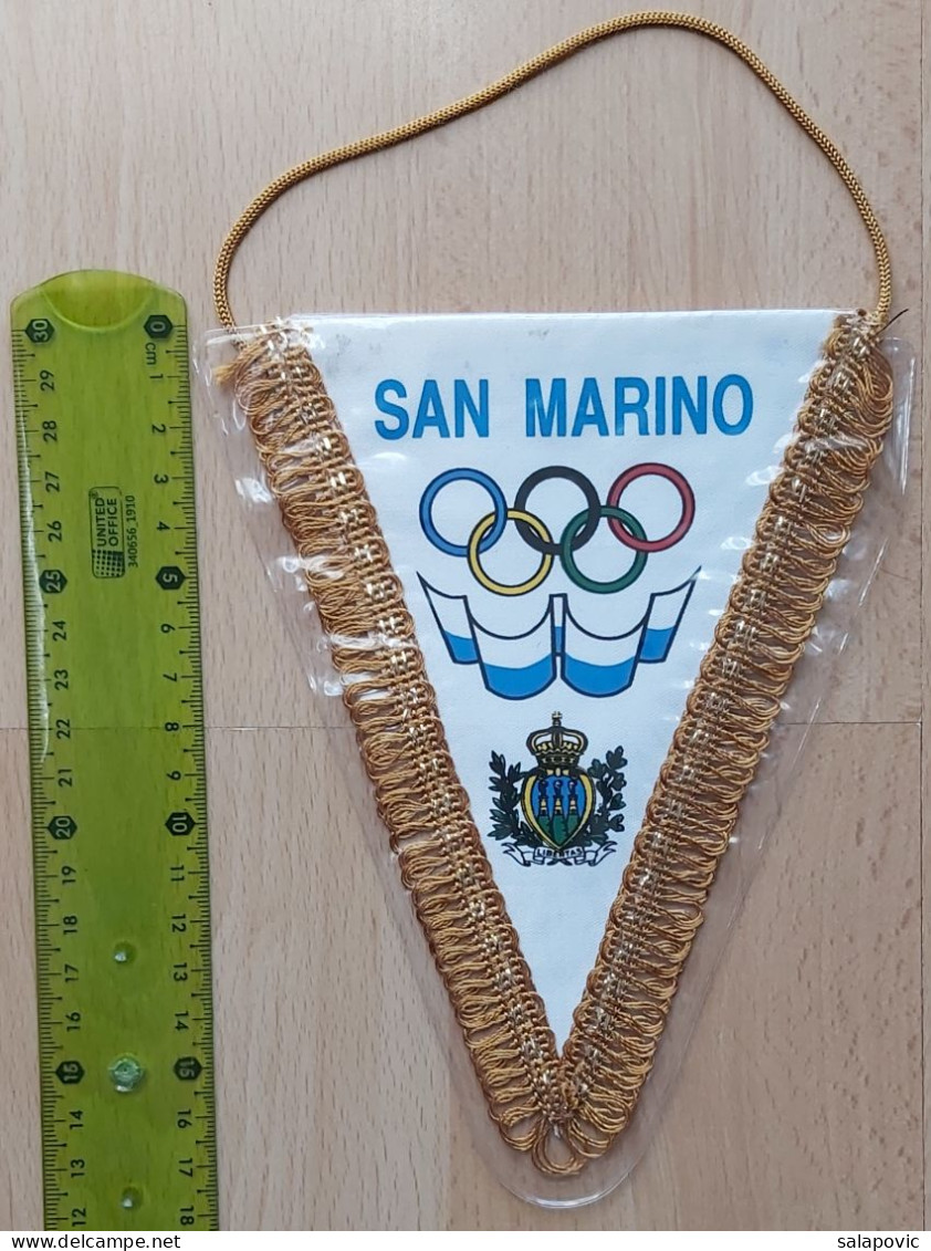 National Olympic Committee NOC San Marino PENNANT, SPORTS FLAG ZS 3/15 - Kleding, Souvenirs & Andere