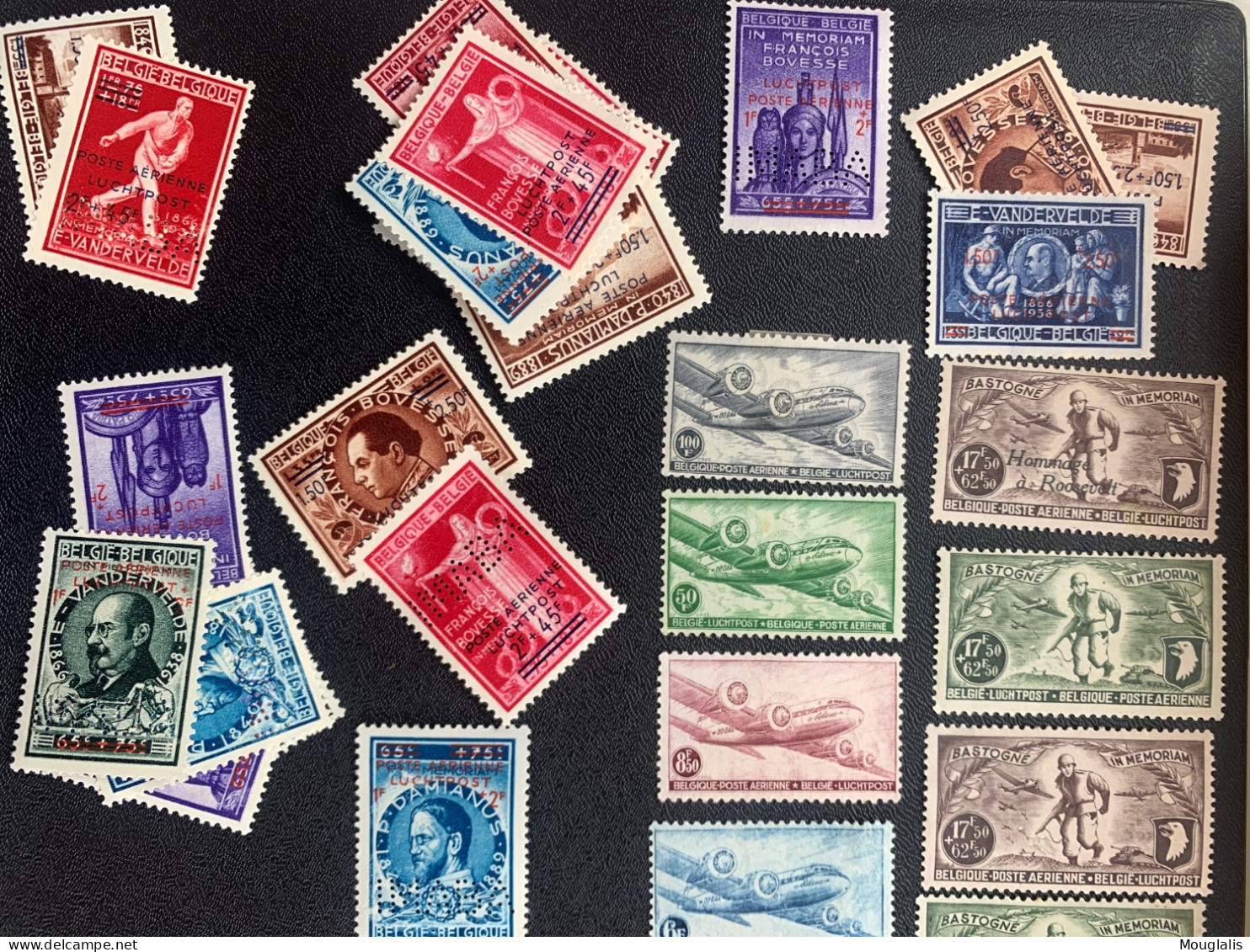 TIMBRE STAMP ZEGEL BELGIQUE PETIT LOT POSTE AERIENNE Problème D’adhérence Sur Certains ( Voir Photos) IMABA Perforés - Mint