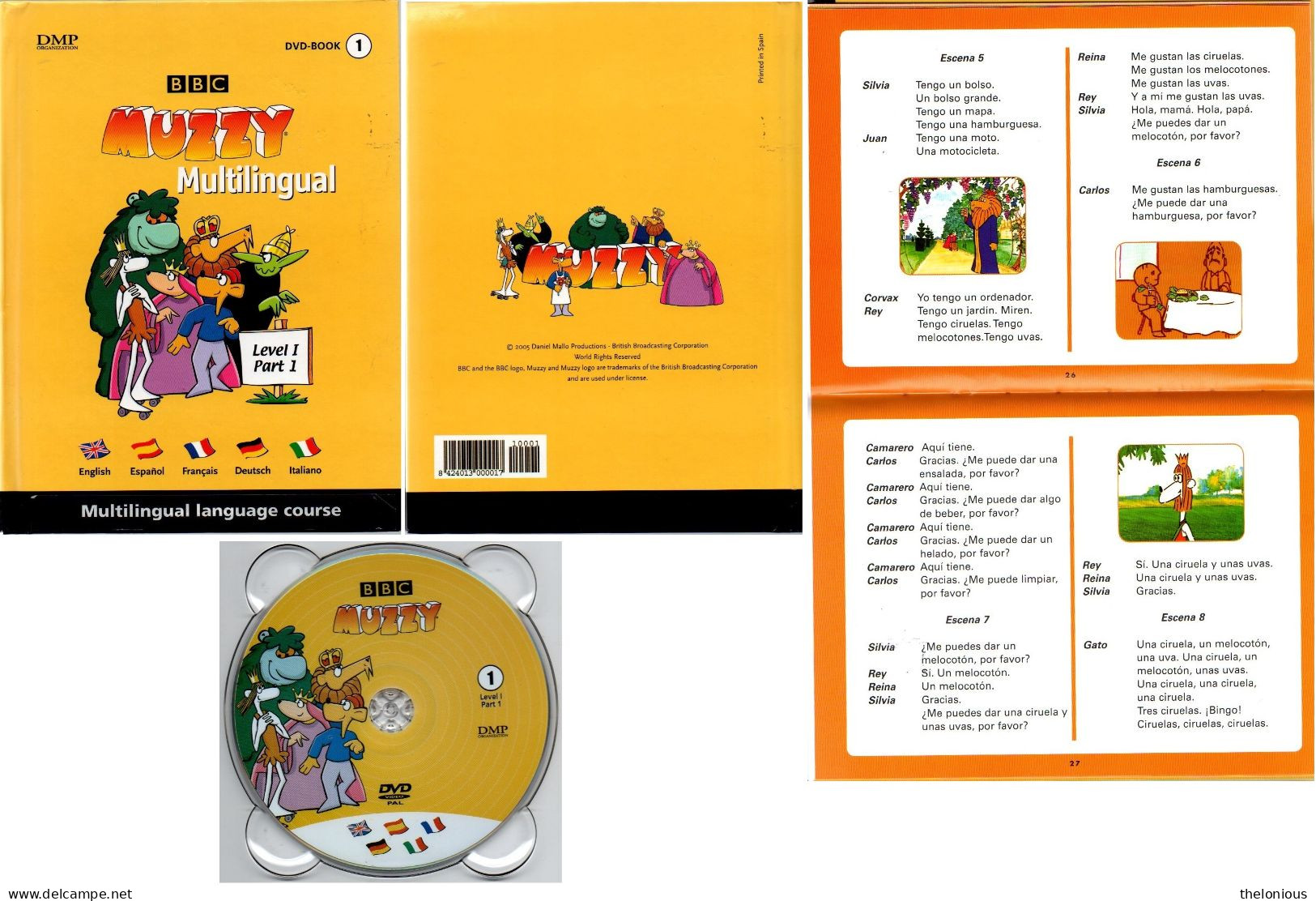 # BBC Muzzy, Level I, Part 1. Multilingual Language Course. DVD-Book - Libros Escolares