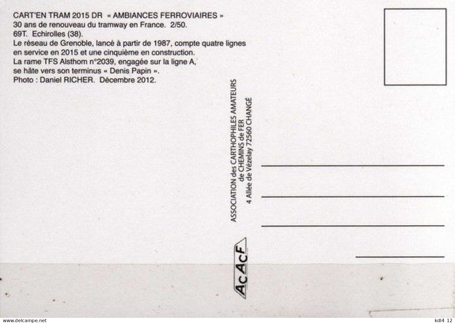 ACACF Tram 069 - Tramway 2039 - ECHIROLLES - Isère - TAG - Echirolles