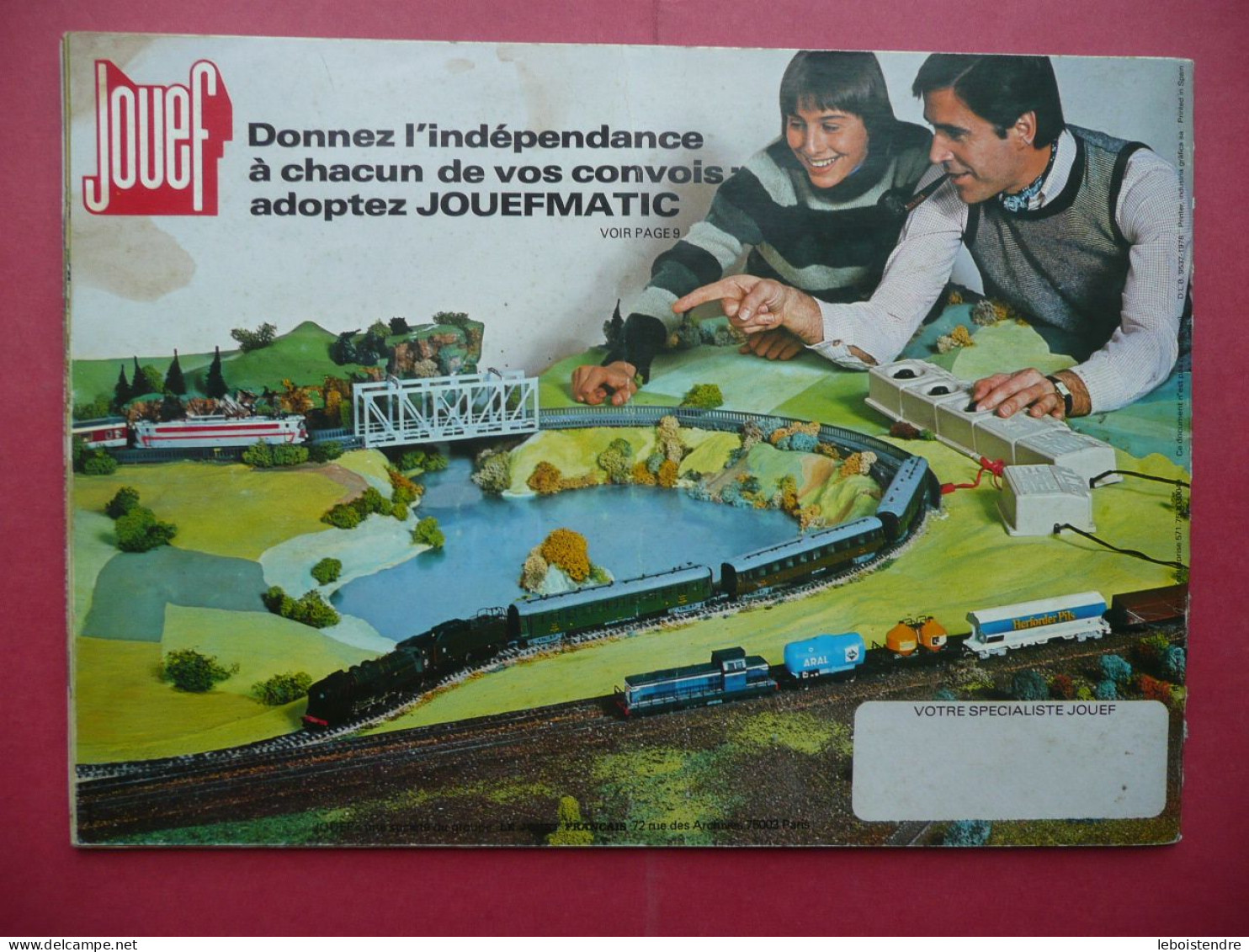 CATALOGUE JOUEF COLLECTION TRAINS 1978 - 1979  TRAINS MINIATURES - Français