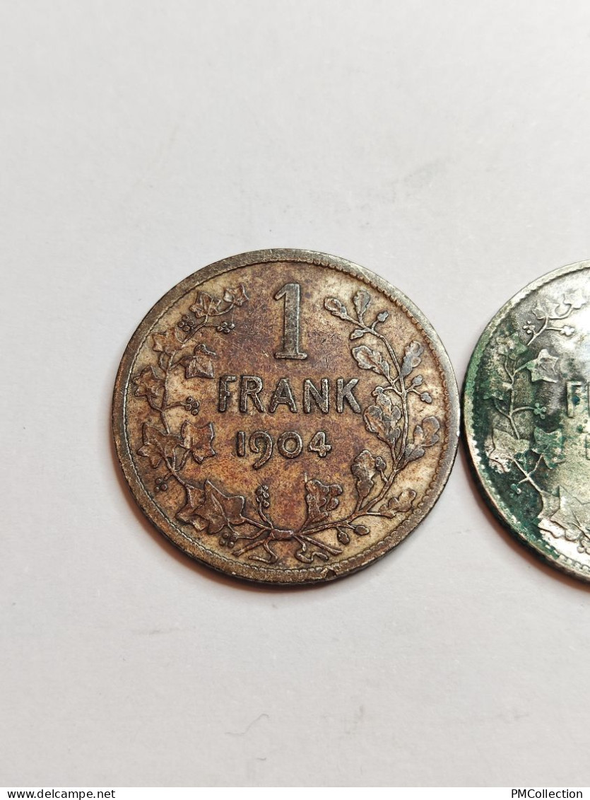 1 FRANC TYPE VINCOTTE 1904 ET 1909 LEOPOLD II BELGIQUE - 1 Franc