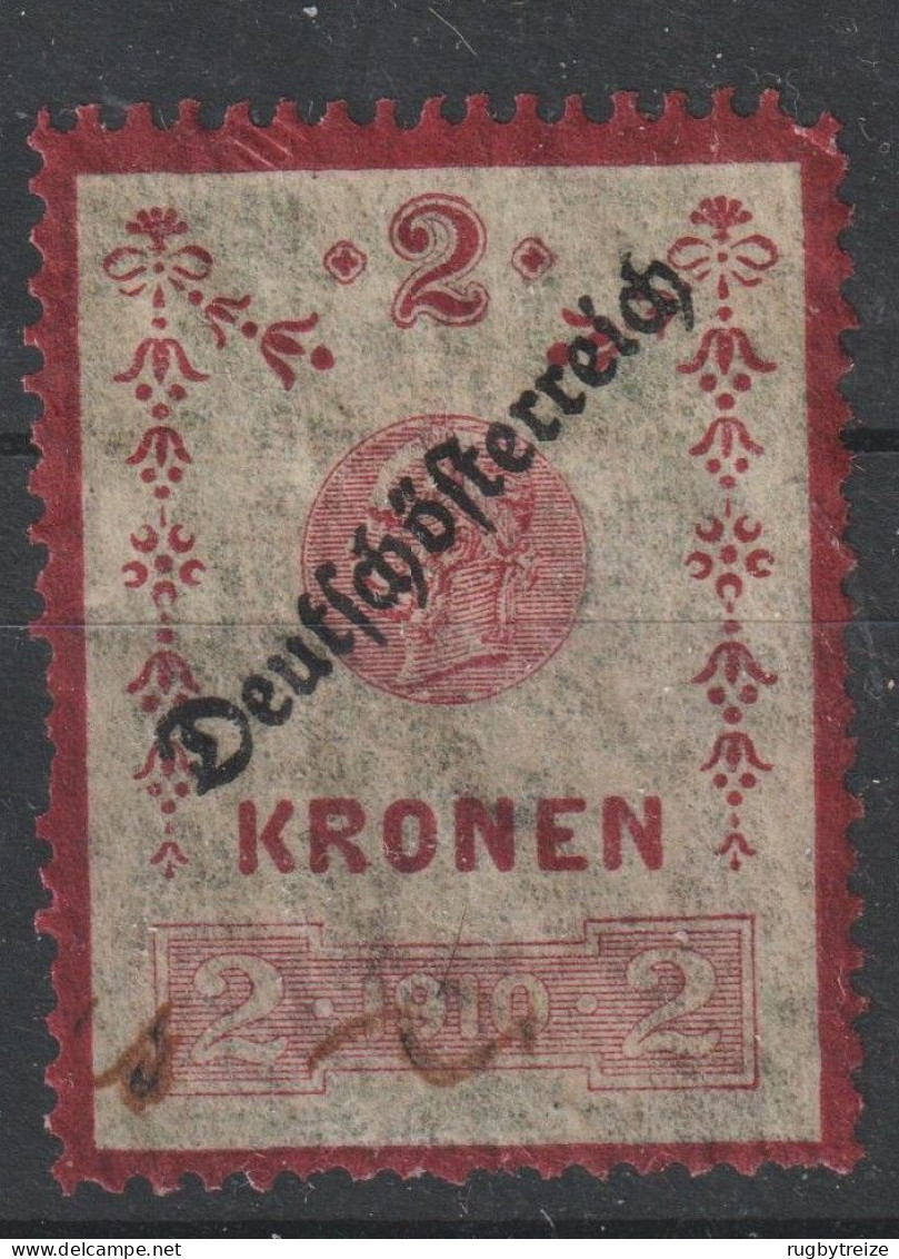 6264 AUTRICHE Timbre Fiscal AUSTRIA -REVENUE - FISCAL STAMP, 2 Kronen - OVERPRINT - 1910. - Fiscales