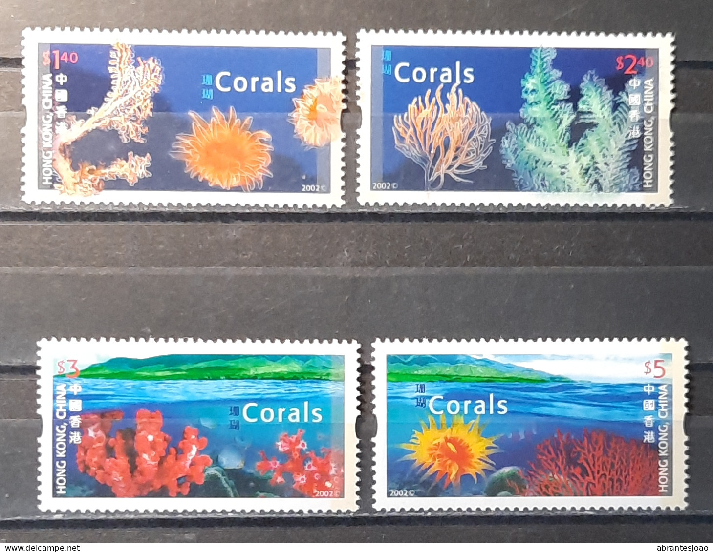 2002 - Hong Kong - MNH - Corals - 4 Stamps - Gebraucht