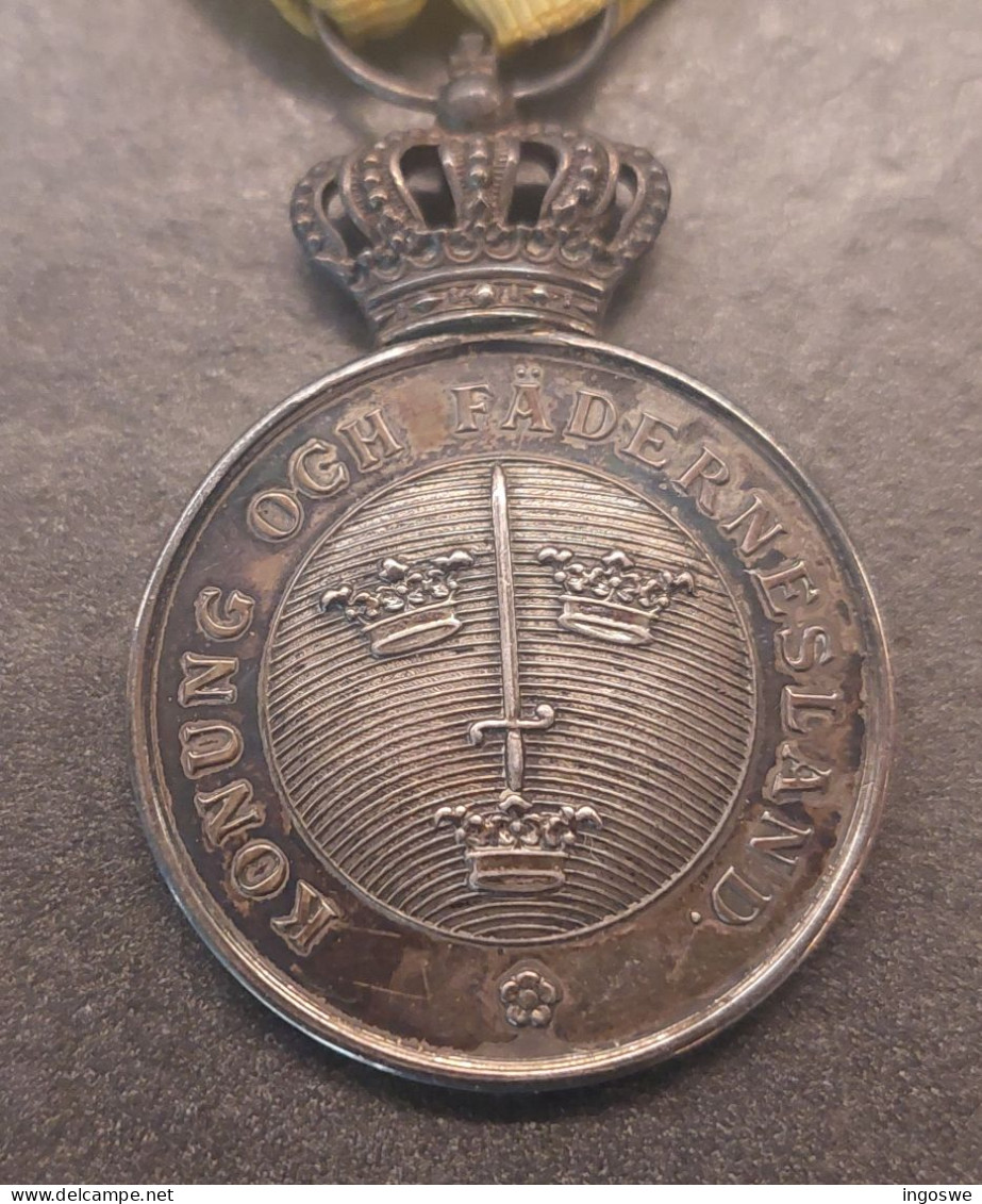 Sweden Schweden Suede - The Sword Sign - Order Of The Sword For Bravery Service - Instituted In 1850 (silver 1929) - Autres & Non Classés