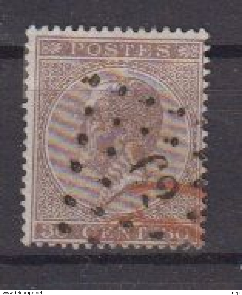 BELGIË - OBP - 1865/66 - Nr 19 A (T/D 15) - (PT 62 - BRUXELLES(MIDI))  - Coba  + 2.00€ - Punktstempel